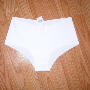 Pink Victoria's Secret White Cheeky Panty L